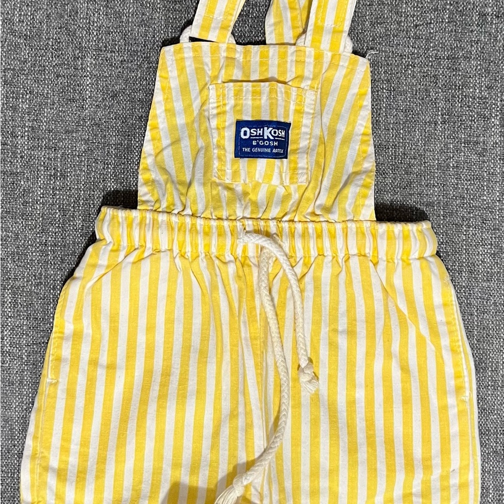 Vintage Yellow Striped Oshkosh Shortalls